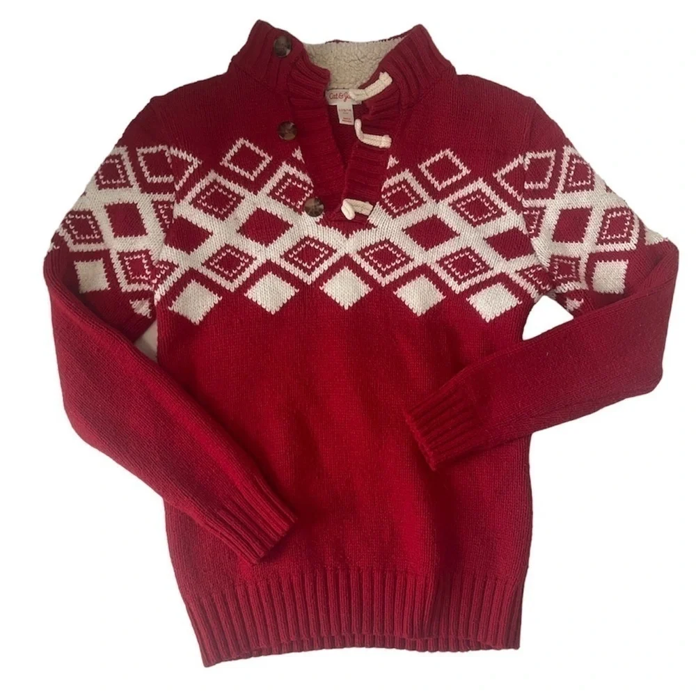 Cat and Jack Sweater  Red Size L(12/14) New Without Tag - Picture 2 of 8